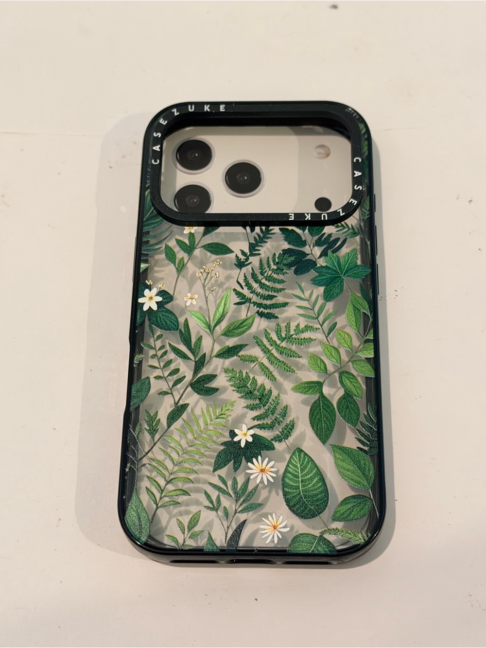 Casezuke iPhone 17 prGreen Botanical Clear Phone Case - Protective Floral